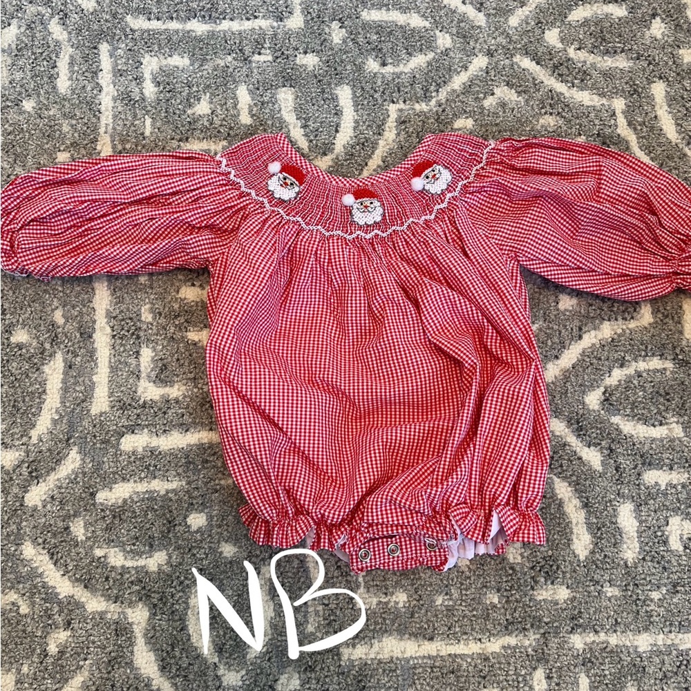 Smocked Santa Christmas Bubble